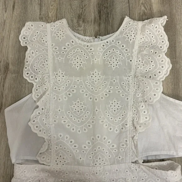 New York & Company white eyelet romper - Picture 2 of 7